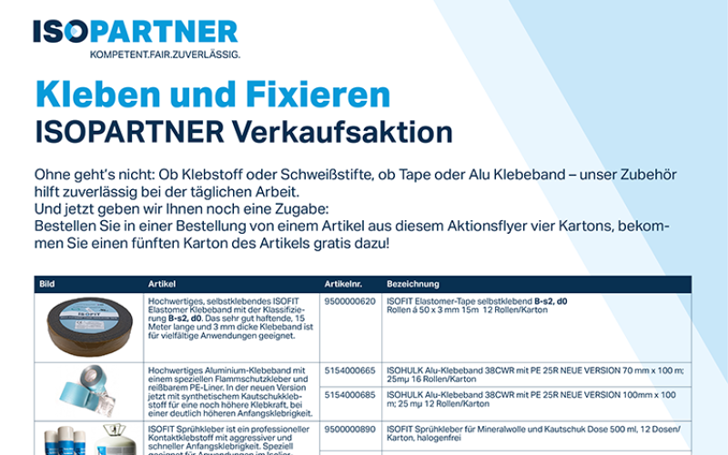 ISOPARTNER - Kleben und Fixieren AKtion