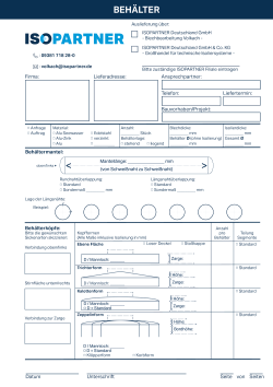 ISOPARTNER Bestellbogen Behälter