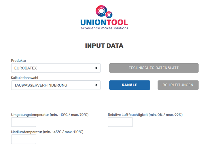 ISOPARTNER - UnionTool das Berechnungsprogramm von Unfionfoam